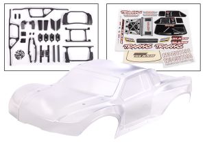 TRAXXAS 10211R Body, Maxx Slash® (clear, requires painting)/ window masks/ decal sheet (includes body support, body plastics, latches, & hardware for clipless mounting) (heavy duty)