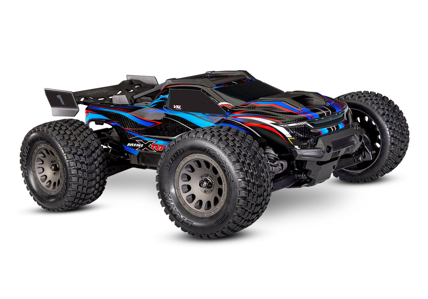 TRAXXAS 108076-1 Mini XRT® Brushless 1/16 4WD RTR Monster TrucK w/TQi 2.4GHz Radio, Battery & USB-C Charger RTR