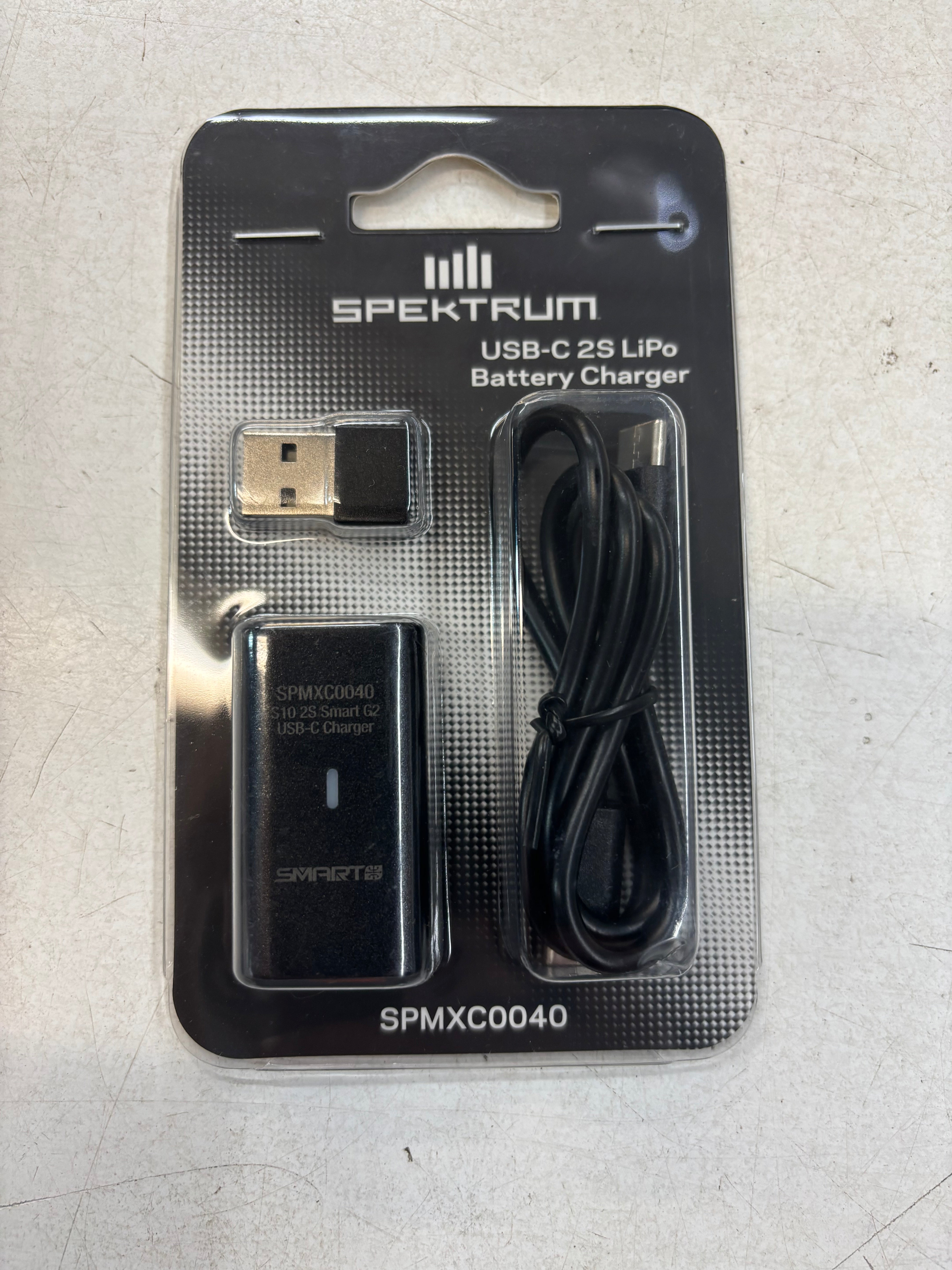 SPEKTRUM SPMXC0040 S10 G2 LiPo USB-C Smart Charger, IC2 Connector