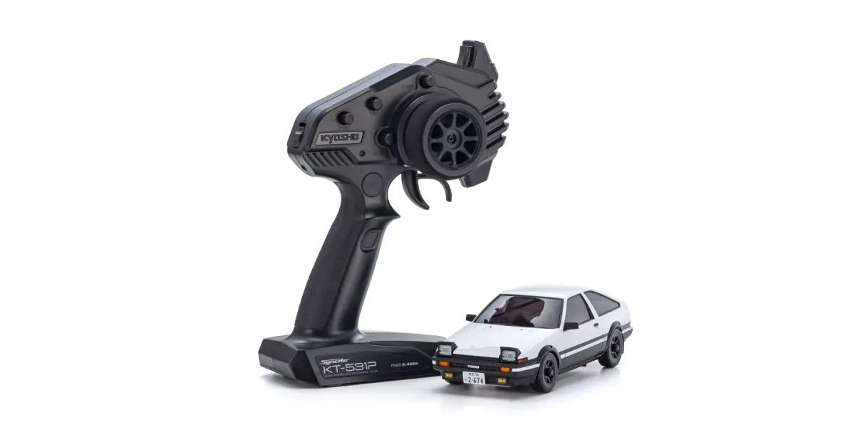 KYOSHO 32651ID MA-020 AWD Mini-Z Readyset w/Toyota Sprinter Trueno AE86 INITIAL D Body (White) w/KT-531P 2.4GHz Radio