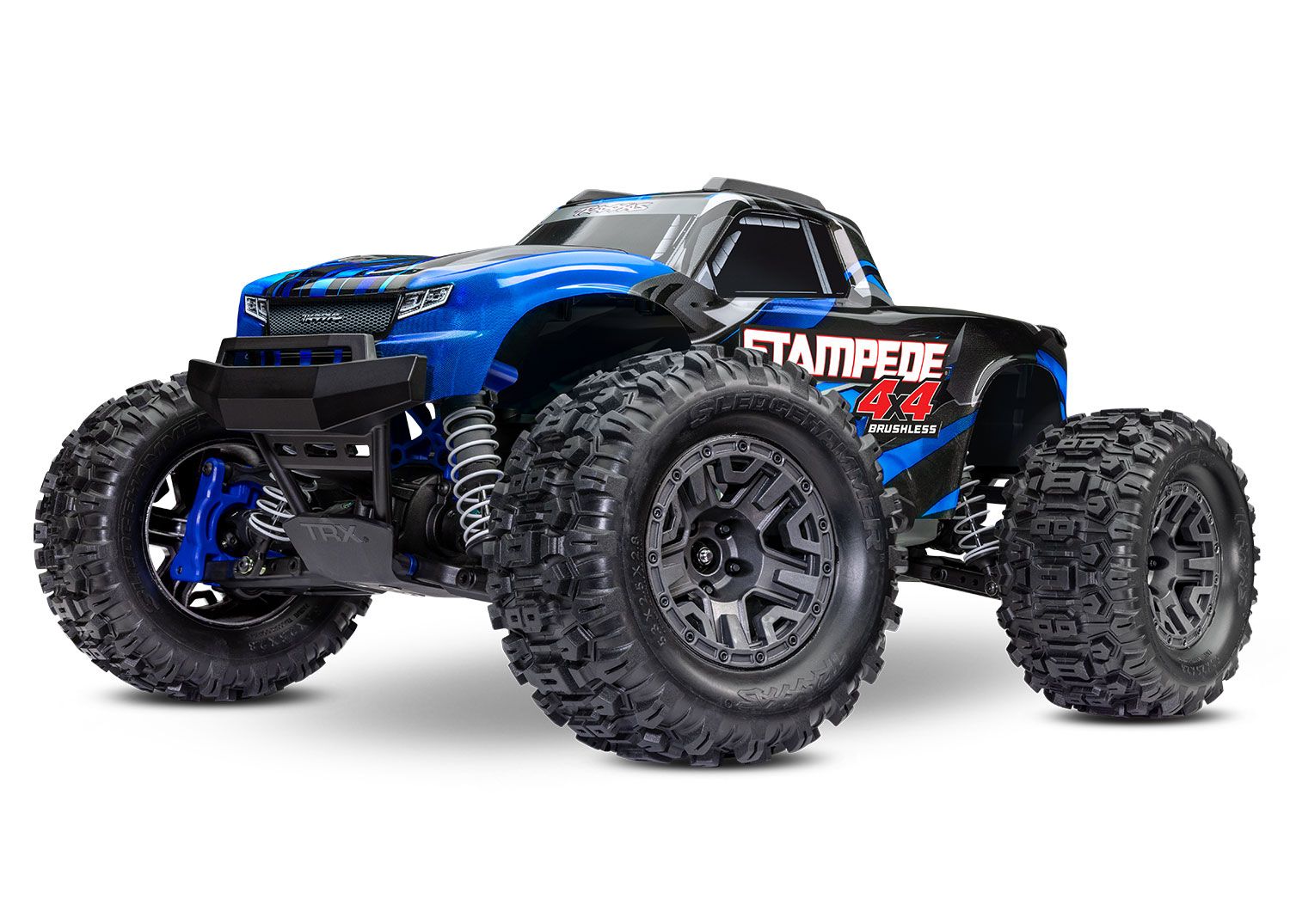 TRAXXAS 67154-4 Stampede 4X4 BL-2s: 1/10 Scale 4WD Monster Truck RTR; Battery & Charger NOT included
