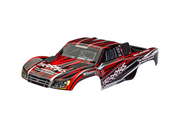 TRAXXAS 6910-RED Body, Slash® 4X4 (also fits Slash® VXL & Slash® 2WD), red (painted, decals applied) (assembled with front & rear latches for clipless mounting)