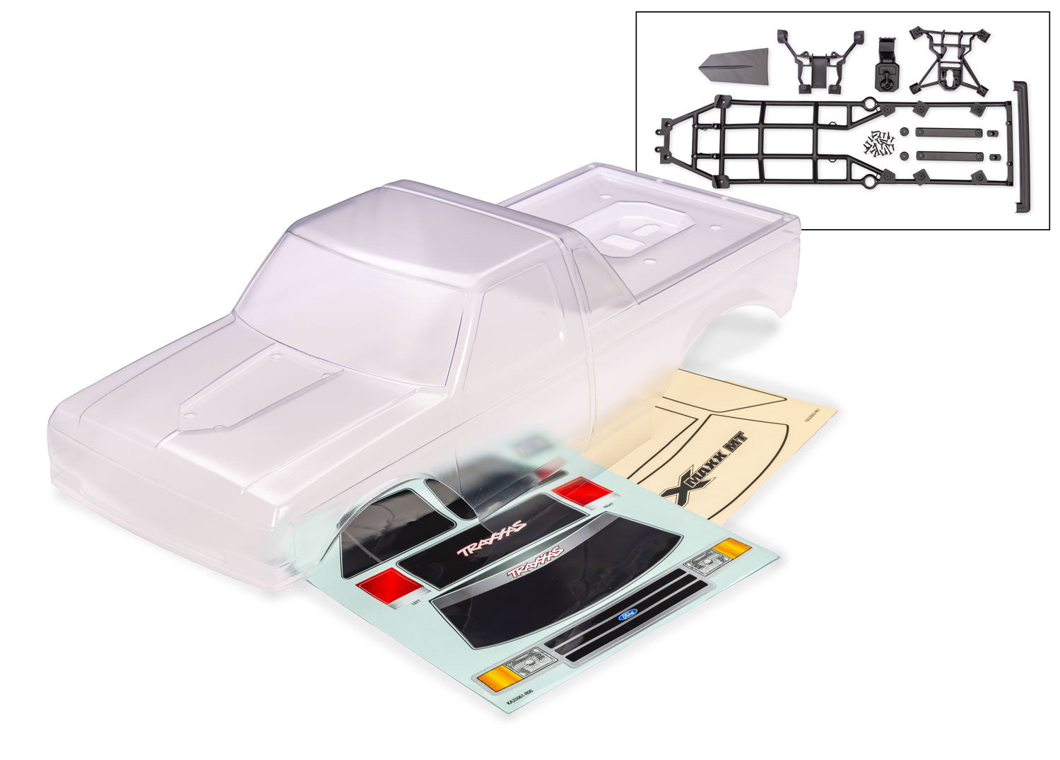 TRAXXAS 7691R Heavy Duty X-Monster Ford F-150 Clear Body