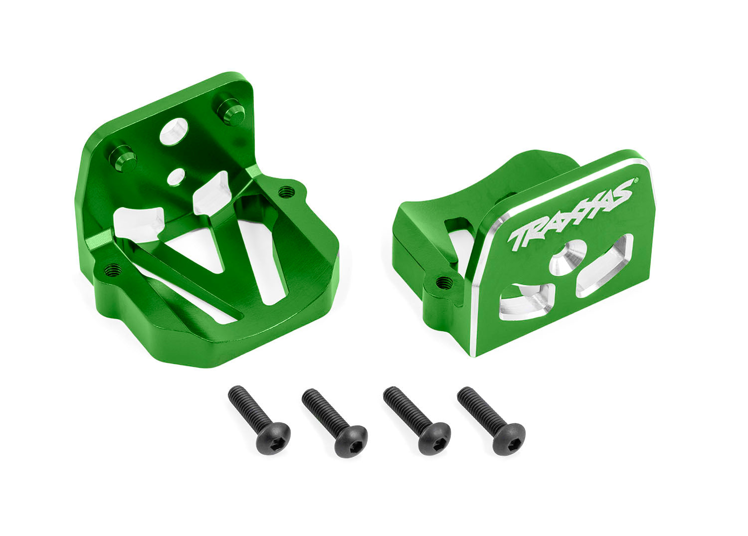 TRAXXAS 7760-GREEN Green Aluminum Motor Mounts (F&R)