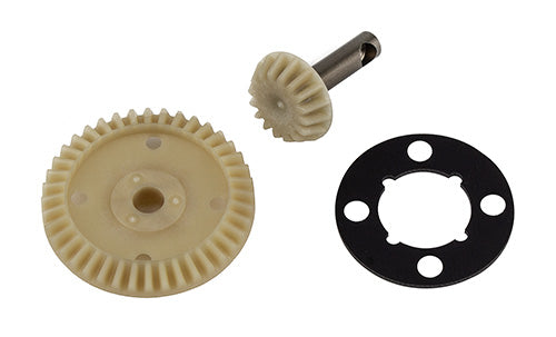 ASSOCIATED 92318 RC10B74.2 FT Ring and Pinion Gear Set, molded