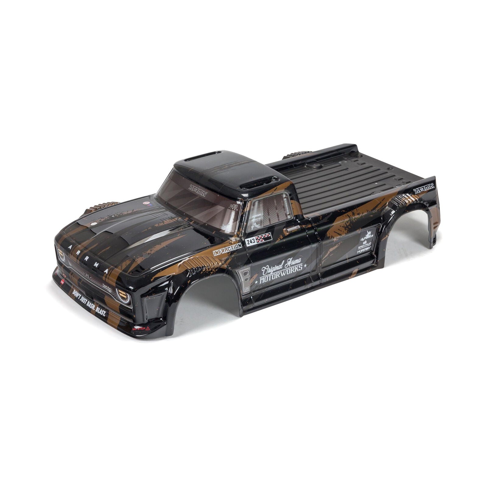 ARRMA ARA414007 1/8 Finished Body, Black/Gold: INFRACTION