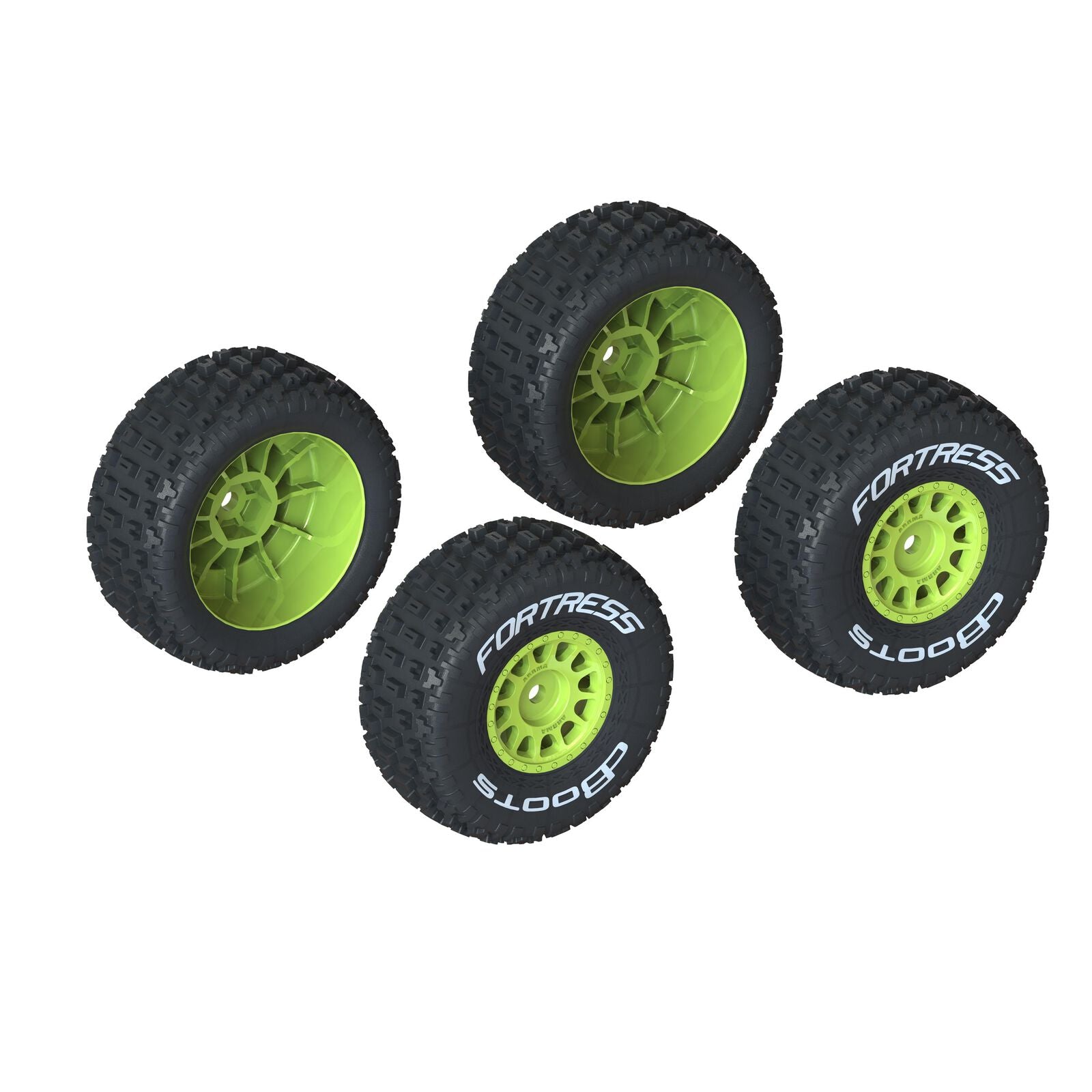 ARRMA ARA550115 dBoots 'FORTRESS' Tire Set Glued, Yellow (2 Pairs)