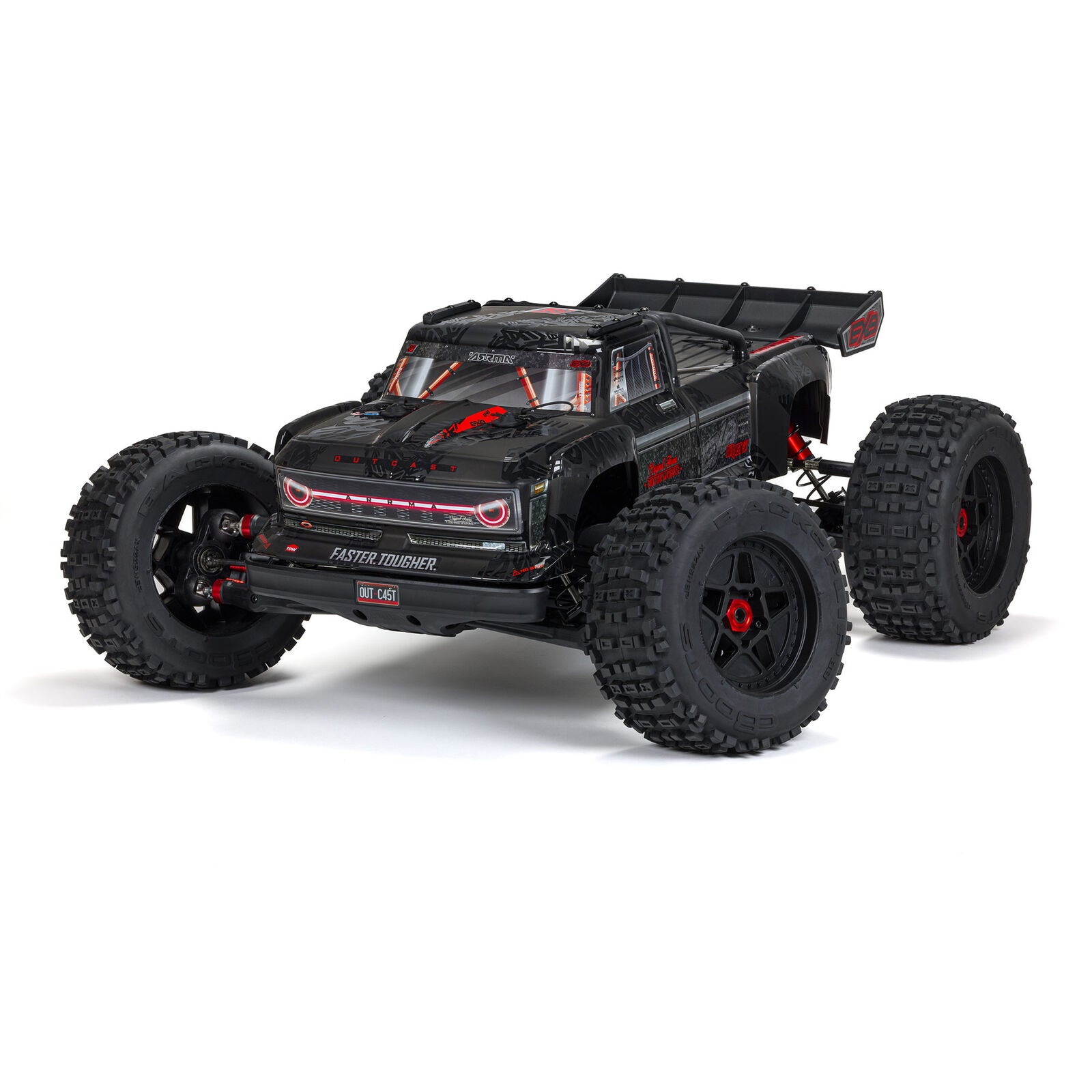 ARRMA ARA5810V2T1 1/5 OUTCAST 8S EXB AVC 4X4 RTR Brushless Stunt Truck, Black