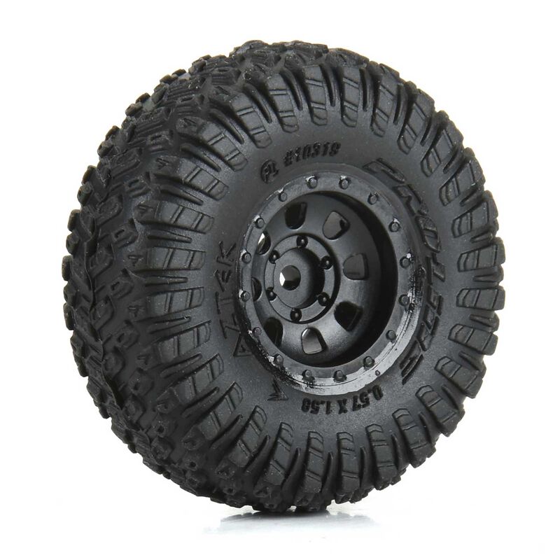 PROLINE PRO1031910 1/30 Aztek Front/Rear Mounted Black Clobber (4) for Axial SCX30