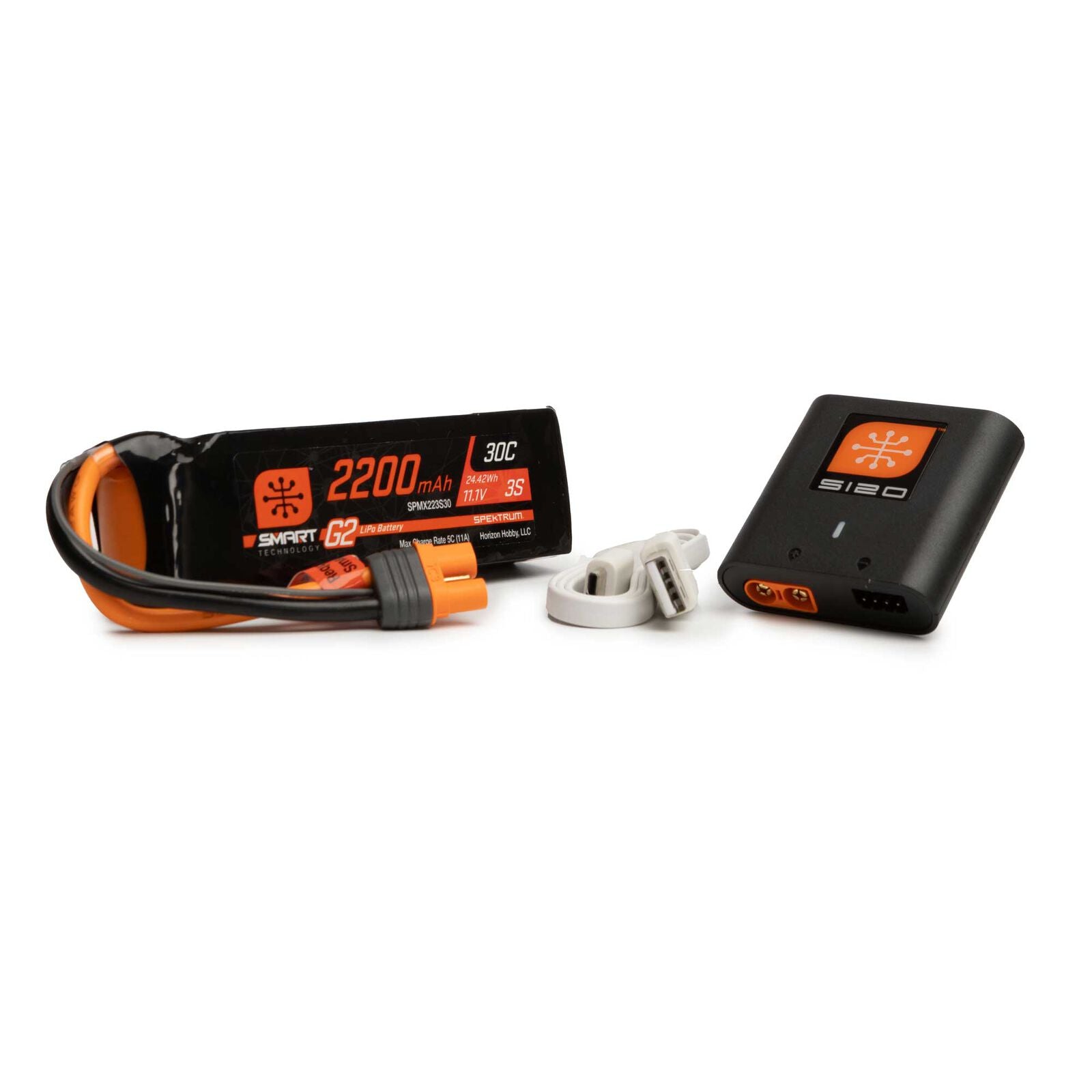 SPEKTRUM SPMXPSA200 Smart Powerstage Air Bundle: 2200mAh 3S G2 LiPo Battery / S120 Charger