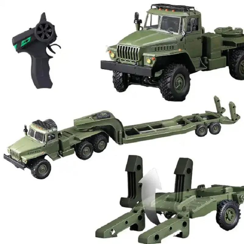 RC PRO B36-3 1/16 Rc Car Full Scale Military Remote Control Transport Vehicle Model Car B36-3 Truck Super Long Crawler Trailer