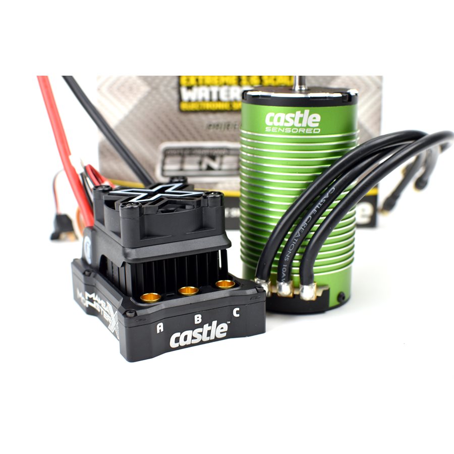 CASTLE 010-0165-03 Mamba Monster X 8S, 33.6V ESC & 1717- 1260KV Sensored Motor Combo