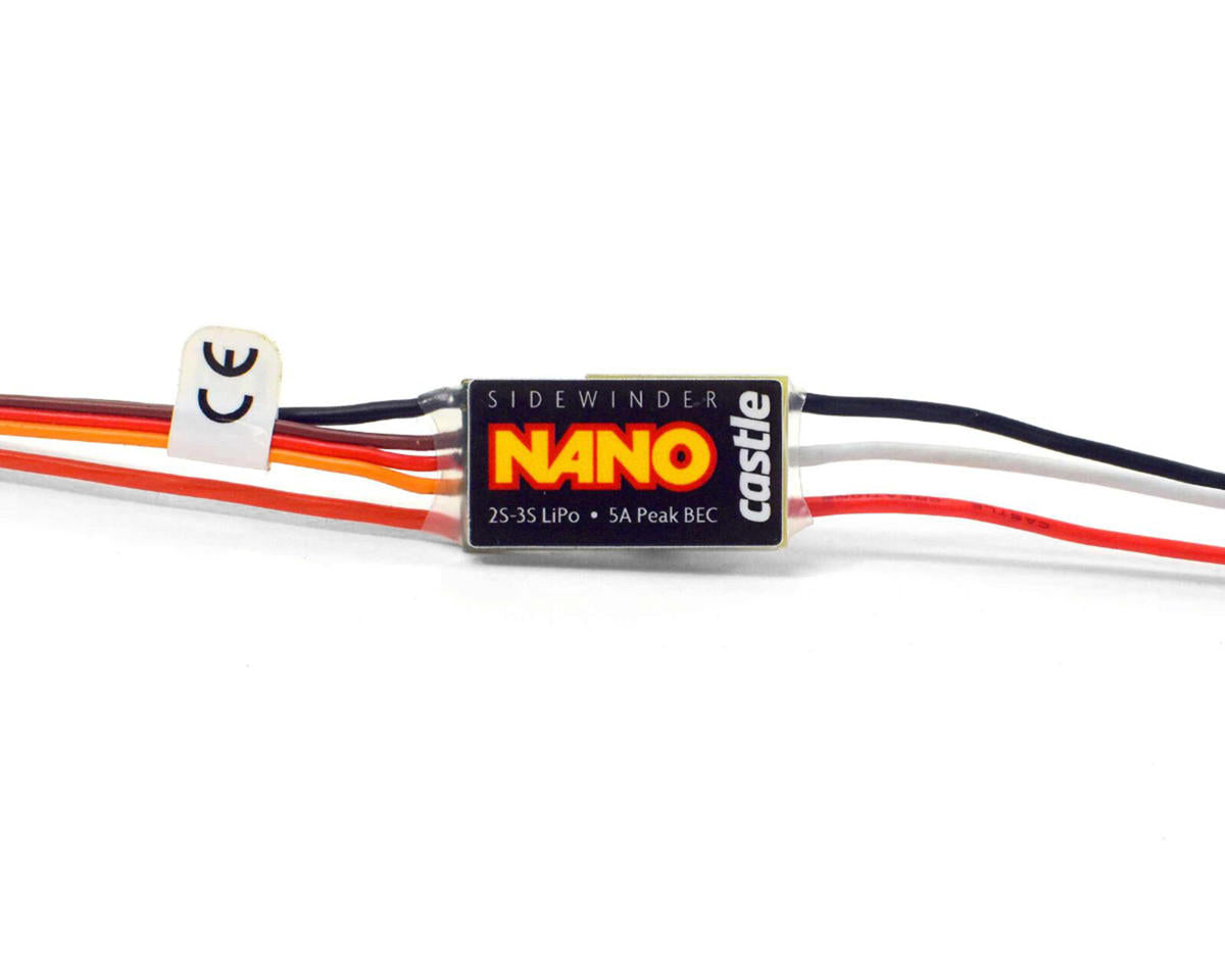 CASTLE 010-0176-00 Sidewinder Nano Micro Brushless/Brushed ESC (12.6V)