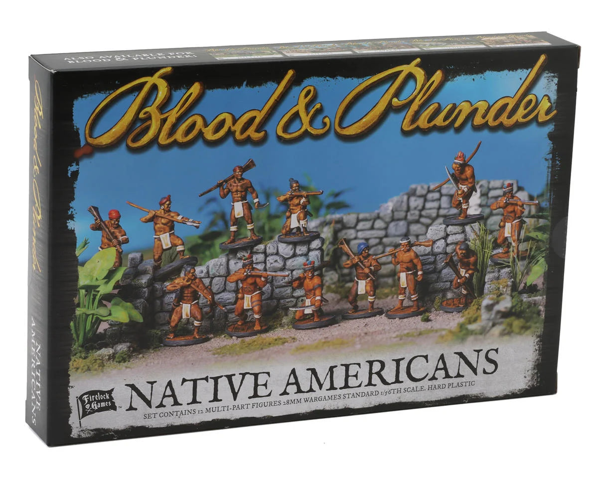 FIRELOCK FGD0126 Blood and Plunder: Native American Unit Box Plastic Model Figures Kit