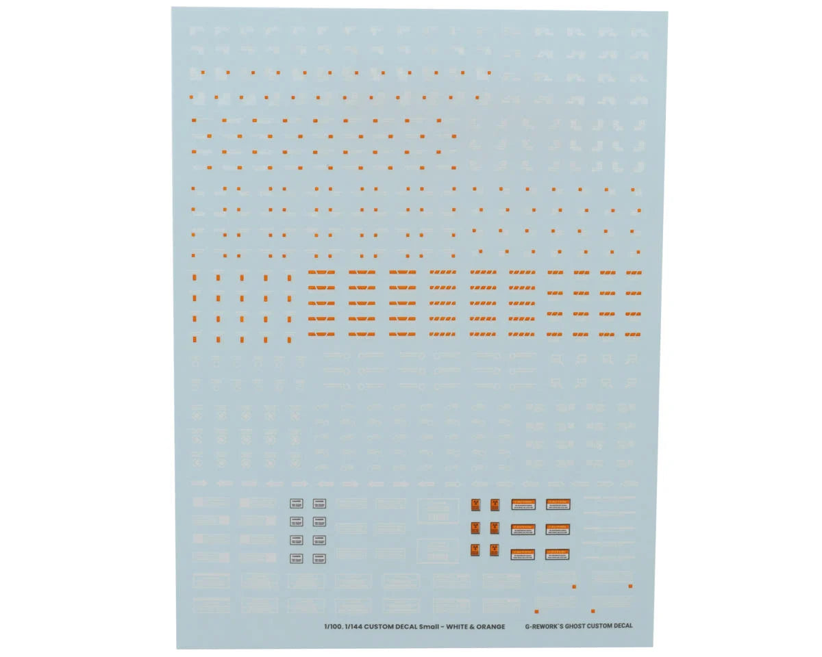 GUNPRIMER GPTCAU-01 G-Rework Caution #01 Gundam Waterslide Decal Sheet (White/Yellow)