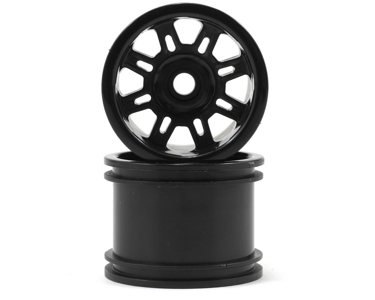 RPM 73202 *DISC* Spider 1/18 Truck Wheels Front Losi Mini-T Black