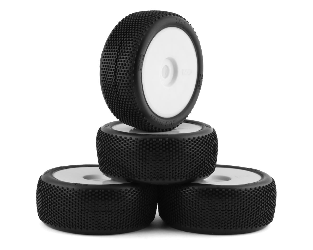 TZO 202 TIRES TZ202S-W-N 1/8 Buggy Non-Glued Tire Set (White) (4) (Soft)