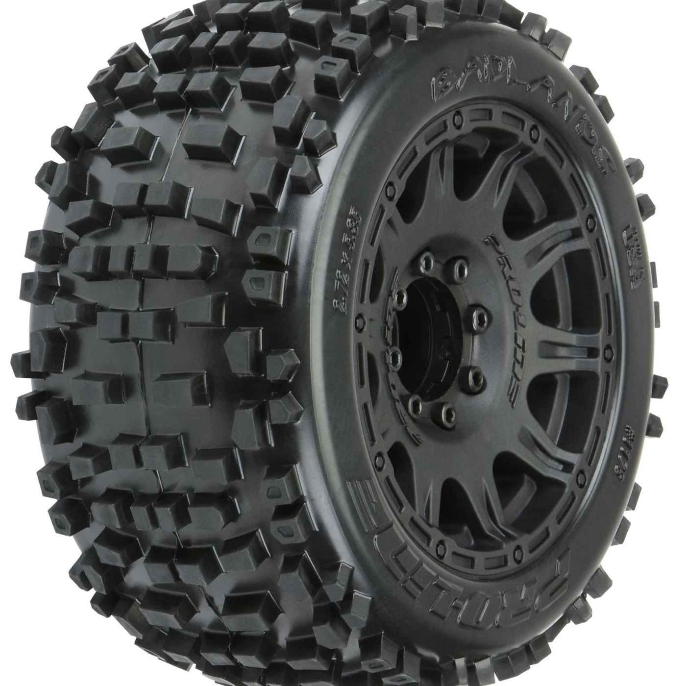 PROLINE 1178-10 Badlands 3.8" All Terrain MT Tires Raid Black Mounted 8x32 17mm Hex