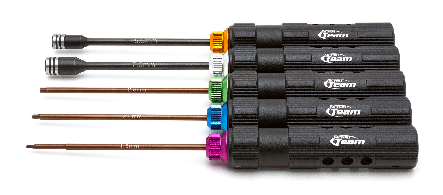 ASSOCIATED 1519 Factory Team Hex/Nut Driver Tool Set, 5pc