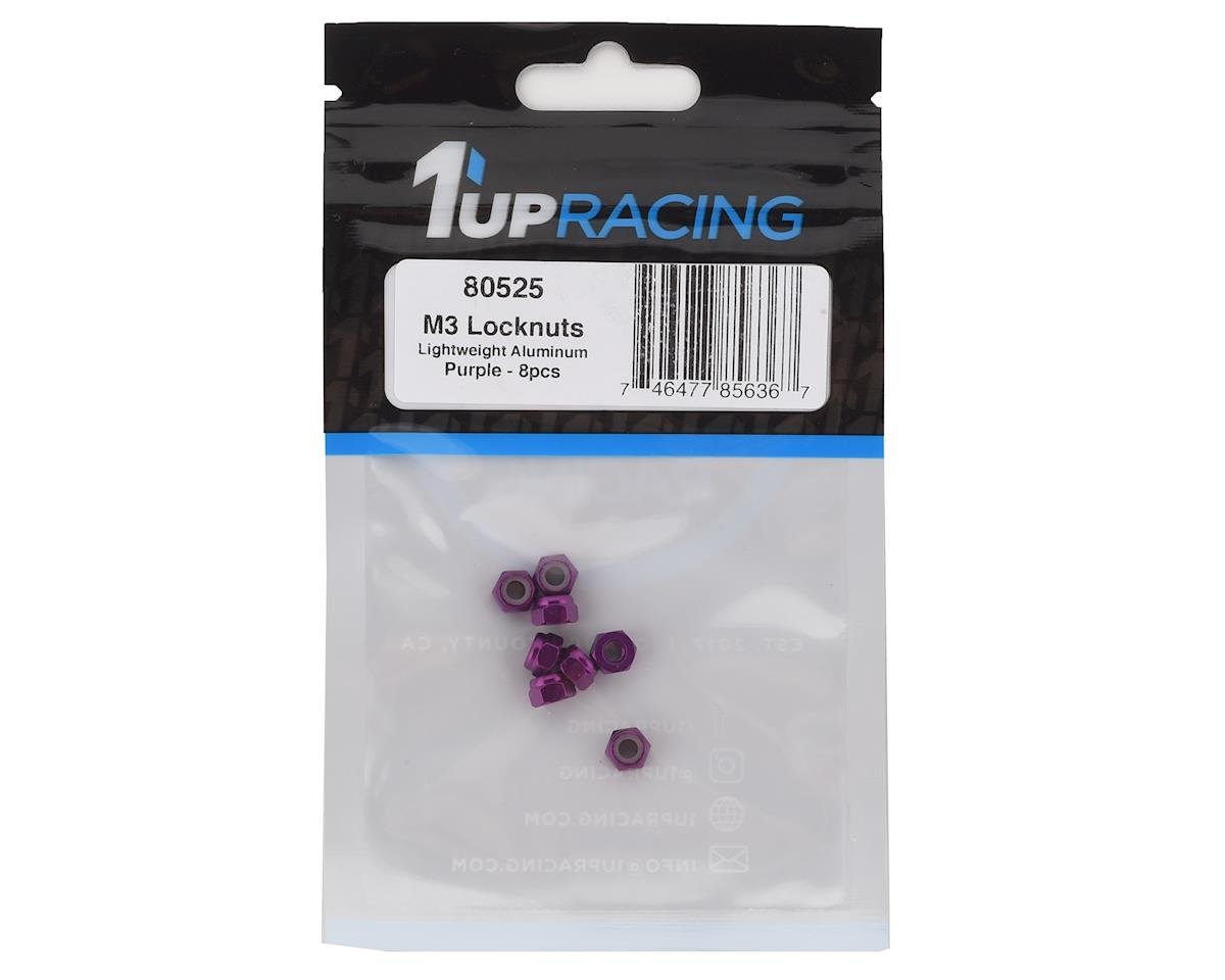 1 UP 80525 3mm Aluminum Locknuts Purple