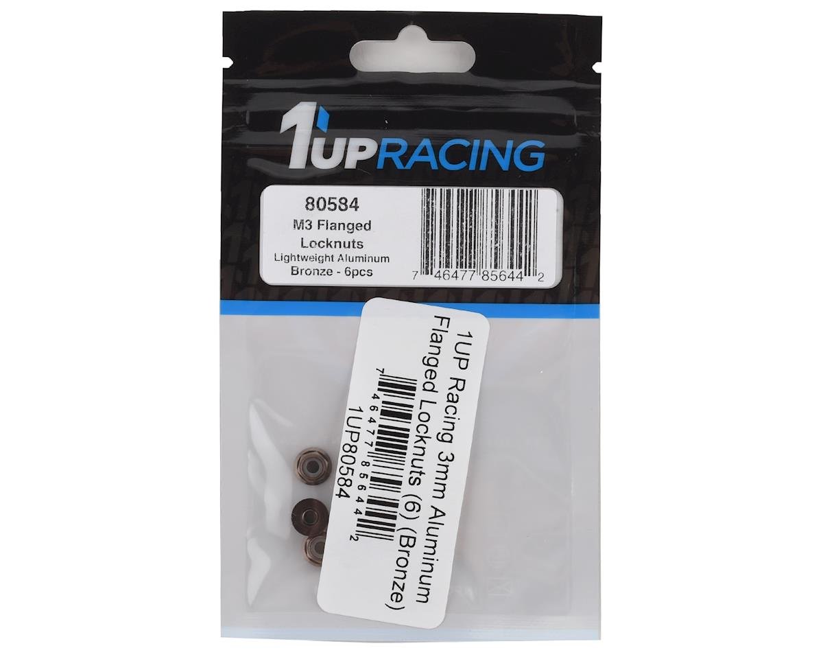 1 UP 80584 3mm Aluminum Flanged Locknuts Bronze