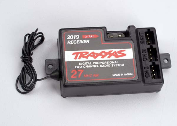 TRAXXAS 2019 Receiver, 2-channel 27Mhz, without BEC (for use with electronic speed control)