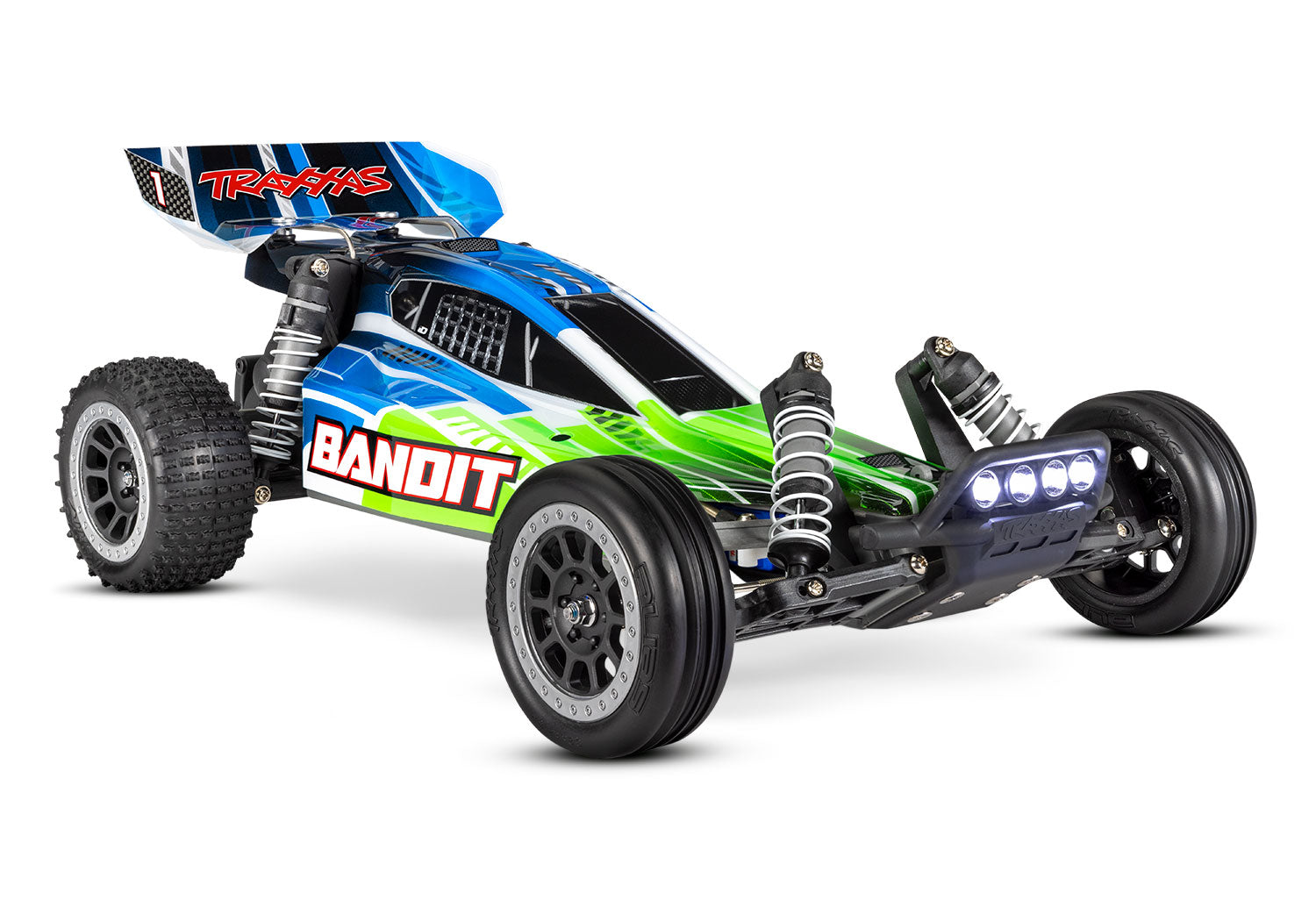 TRAXXAS 24054-61 Bandit® 1/10 scale waterproof buggy. RTR, 8.4V NiMH 3000 mAh battery, 4-amp DC Peak Detecting Fast Charger, LED lighting, and painted body.