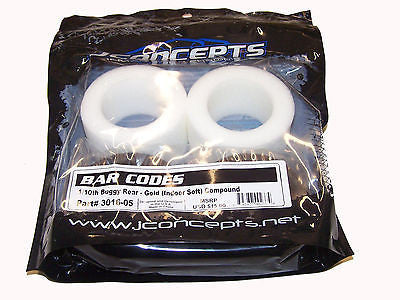 JCONCEPTS 3016-05 Bar Codes 2.2 1/10 Buggy Tire Rear Gold (2)