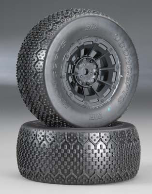 JCONCEPTS 3061-3264 3Ds SC10 RS 4x4 Pre-Mounted Black Hazrad Wheel Green (2)