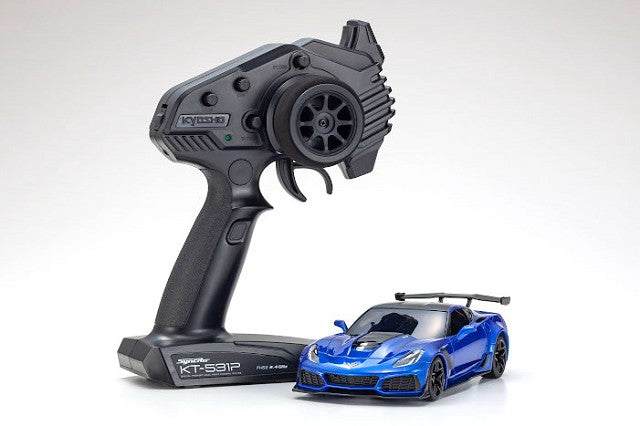 KYOSHO 32334BL Mini-Z RWD Chevrolet Corvette ZR1, Elkhart Blue Metallic, w LED