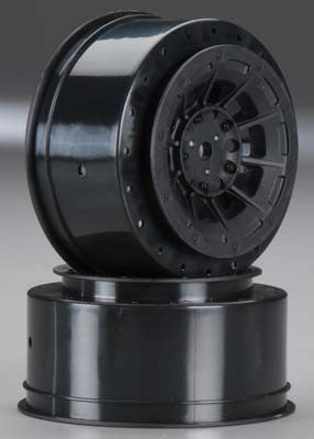 JCONCEPTS 3344B Hazard 3mm Wider 12mm Hex Wheel SC10/4x4 Black (2)