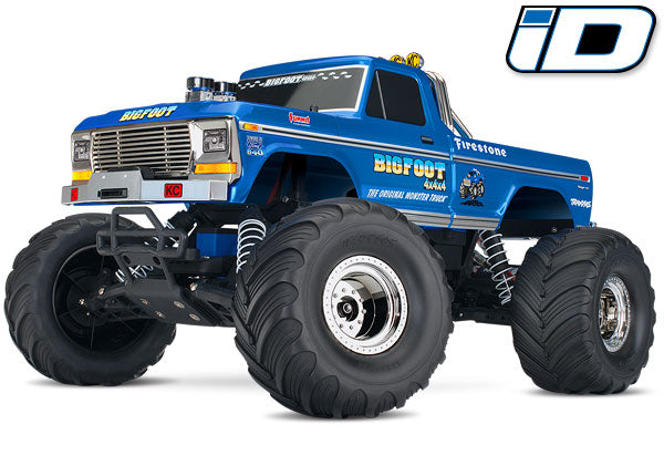 TRAXXAS 36034-1 BIGFOOT® No. 1: 1/10 Scale Officially Licensed Replica Monster Truck. Ready-to-Race® with TQ™ 2.4GHz radio system and XL-5 ESC (fwd/rev). Includes: 7-Cell NiMH 3000mAh Traxxas® battery