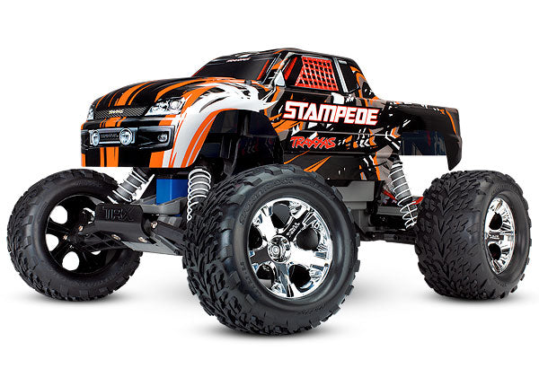 TRAXXAS 36054-1 Stampede 1/10 Scale Monster Truck. RTR with TQ 2.4GHz radio system and XL-5 ESC (fwd/rev). Includes: 7-Cell NiMH 3000mAh battery