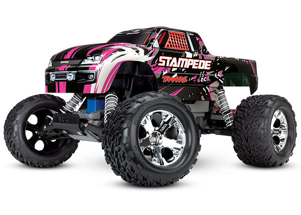 TRAXXAS 36054-1 Stampede 1/10 Scale Monster Truck. RTR with TQ 2.4GHz radio system and XL-5 ESC (fwd/rev). Includes: 7-Cell NiMH 3000mAh battery