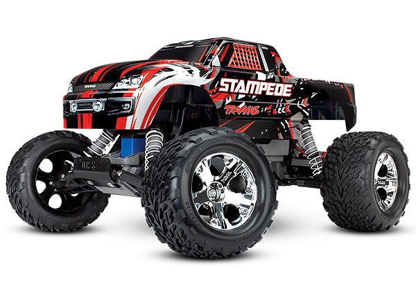 TRAXXAS 36054-1 Stampede 1/10 Scale Monster Truck. RTR with TQ 2.4GHz radio system and XL-5 ESC (fwd/rev). Includes: 7-Cell NiMH 3000mAh battery