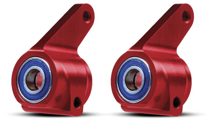 TRAXXAS 3636X Steering Blocks Aluminum Red