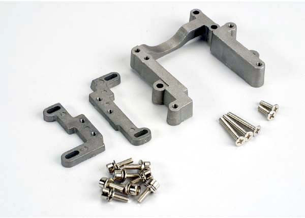 TRAXXAS 4460 Engine mount, 2 piece, aluminum (w/ screws) (N. Rustler/Sport)