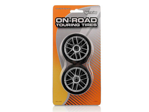HPI 4702 Mounted X-Pattern Tire D Cmpnd Split 6 Chrome