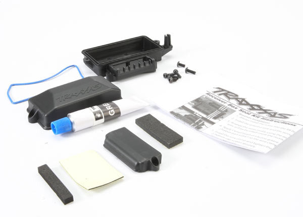 TRAXXAS 5624 Receiver Box (sealed)/ foam pad/ silicone grease/ 3x8mm BCS (2)/ 2.5x8mm CS (2)/ 3x6mm BCS (2) : SLASH 2WD TRA5624