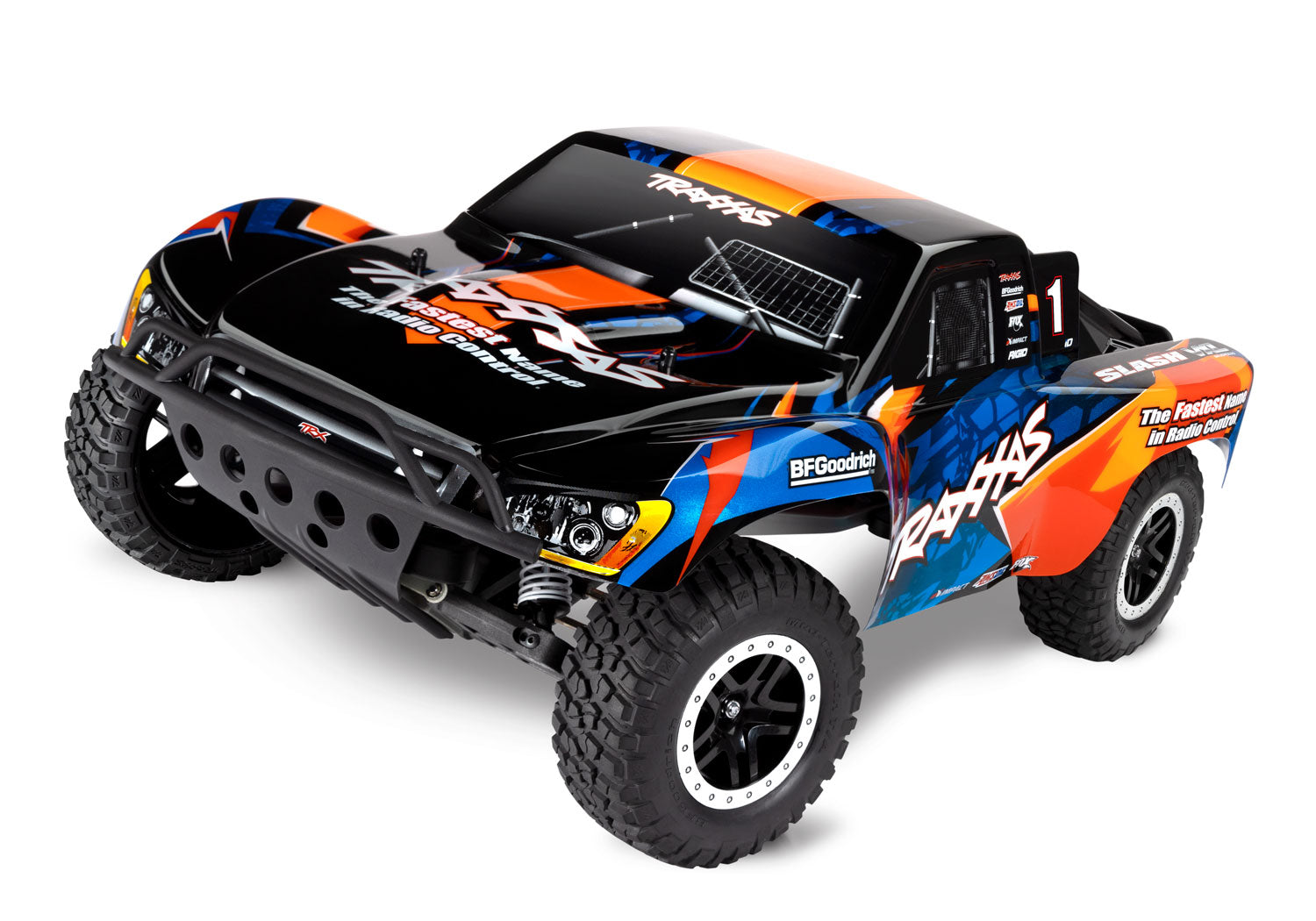 TRAXXAS 58076-74 Slash VXL 1/10 scale 2WD short course truck. RTR, with Traxxas Stability Management TSM®, TQi™ 2.4GHz radio system, Velineon® brushless power system, Magnum 272R™ transmission, and painted body.