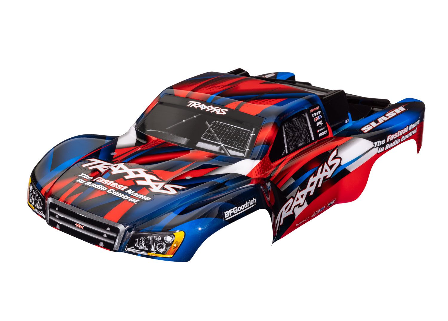 TRAXXAS 5851R Body, Slash® 2WD (also fits Slash® VXL & Slash® 4X4), red & blue (painted, decals applied)
