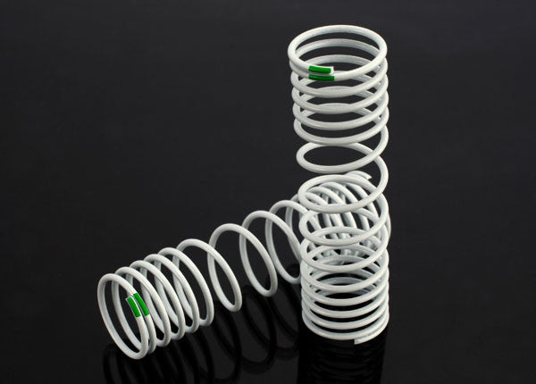TRAXXAS 6866 Springs, rear (progressive, -10% rate, green) (2) : SLASH 4X4, STAMPEDE 4X4