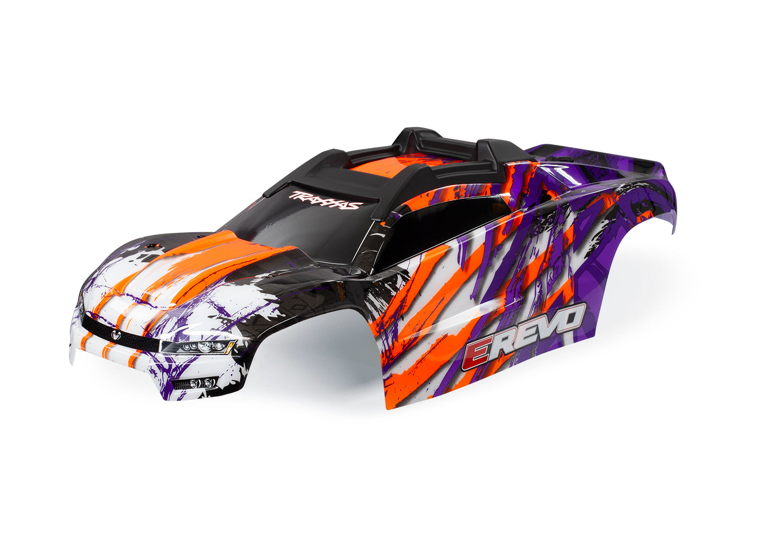 TRAXXAS 8611T Body, E-Revo, purple (painted, decals applied) (assembled with front & rear body mounts and rear body support for clipless mounting)