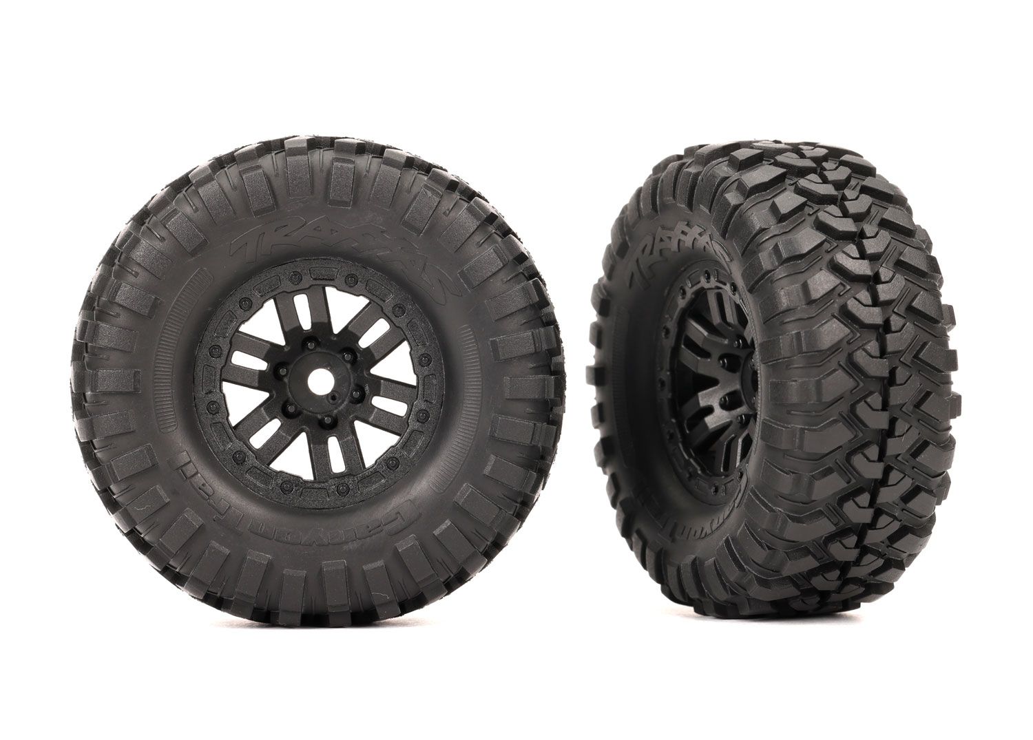 TRAXXAS 9773 Tires & wheels, assembled (black 1.0" wheels, Canyon Trail 2.2x1.0" tires) (2)