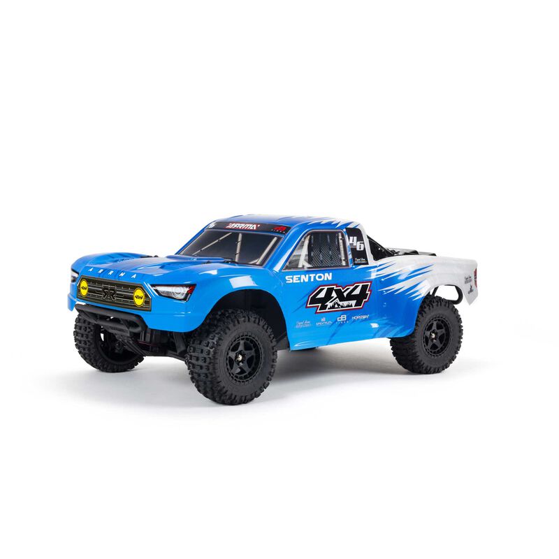 ARRMA ARA4203V3T2 1/10 SENTON 4X4 V3 MEGA 550 Brushed Short Course Truck RTR, Blue