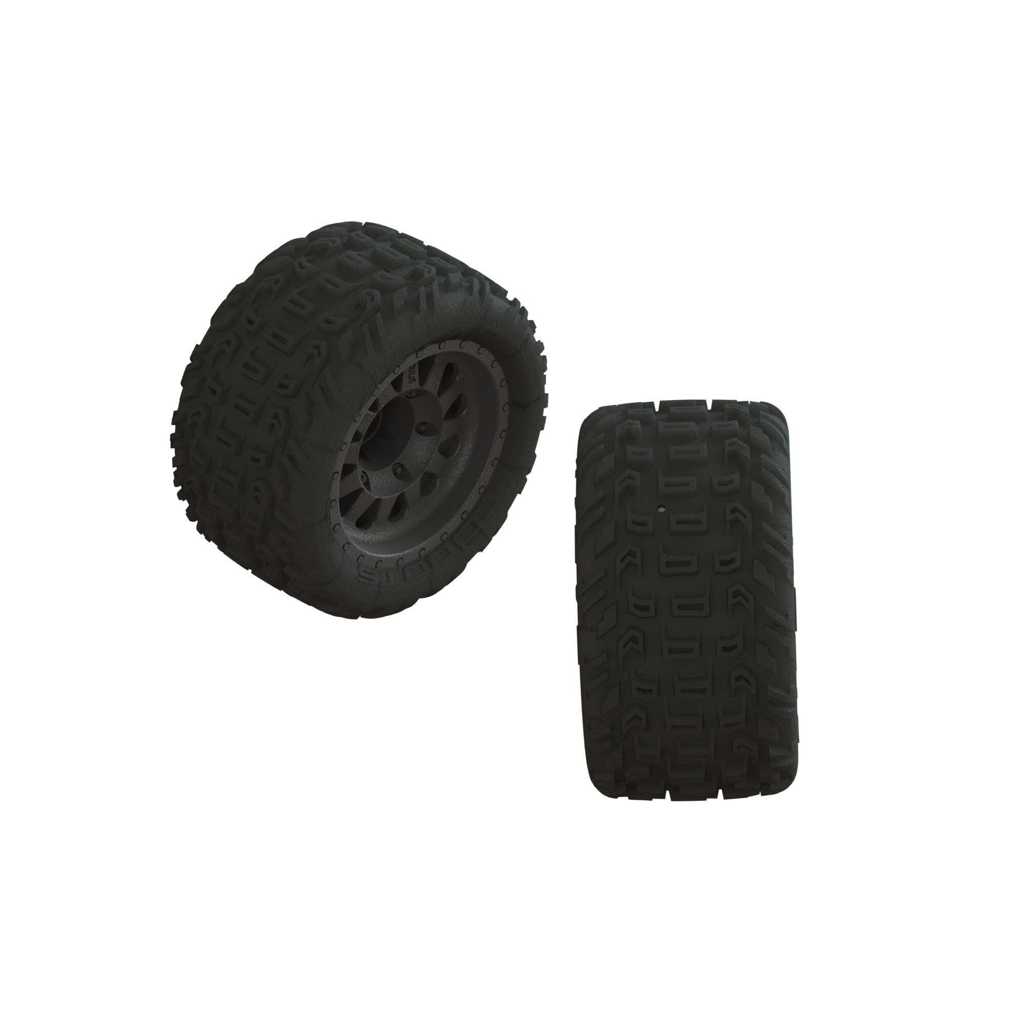 ARRMA ARA550091 1/10 dBoots Katar MT Pre-Mounted Tire 14mm Hex (2)