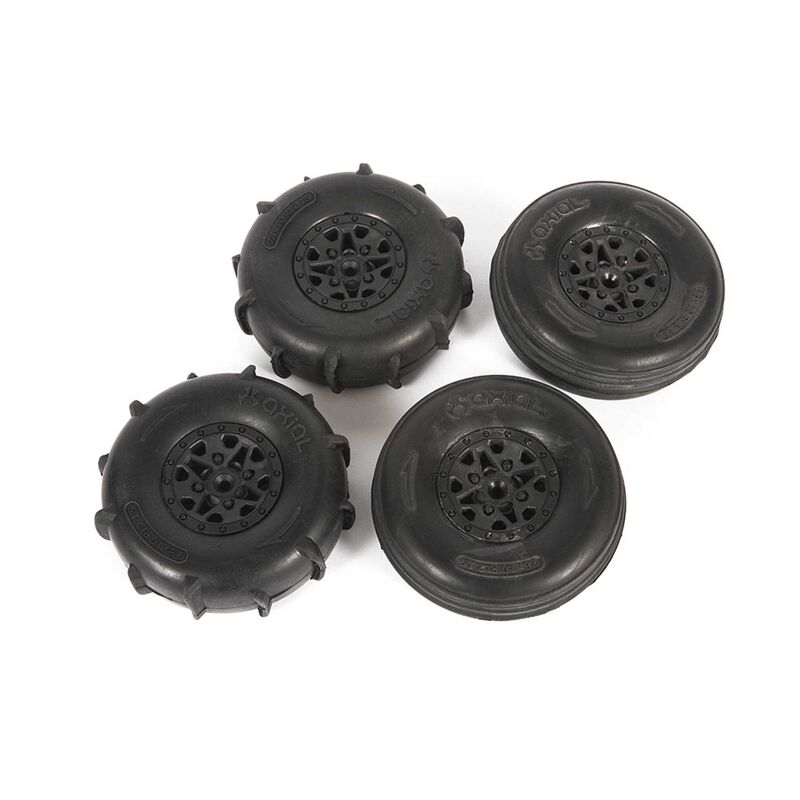 AXIAL AXI41000 ST28 Razor FR / Paddle RR Tire Set : Yeti Jr.
