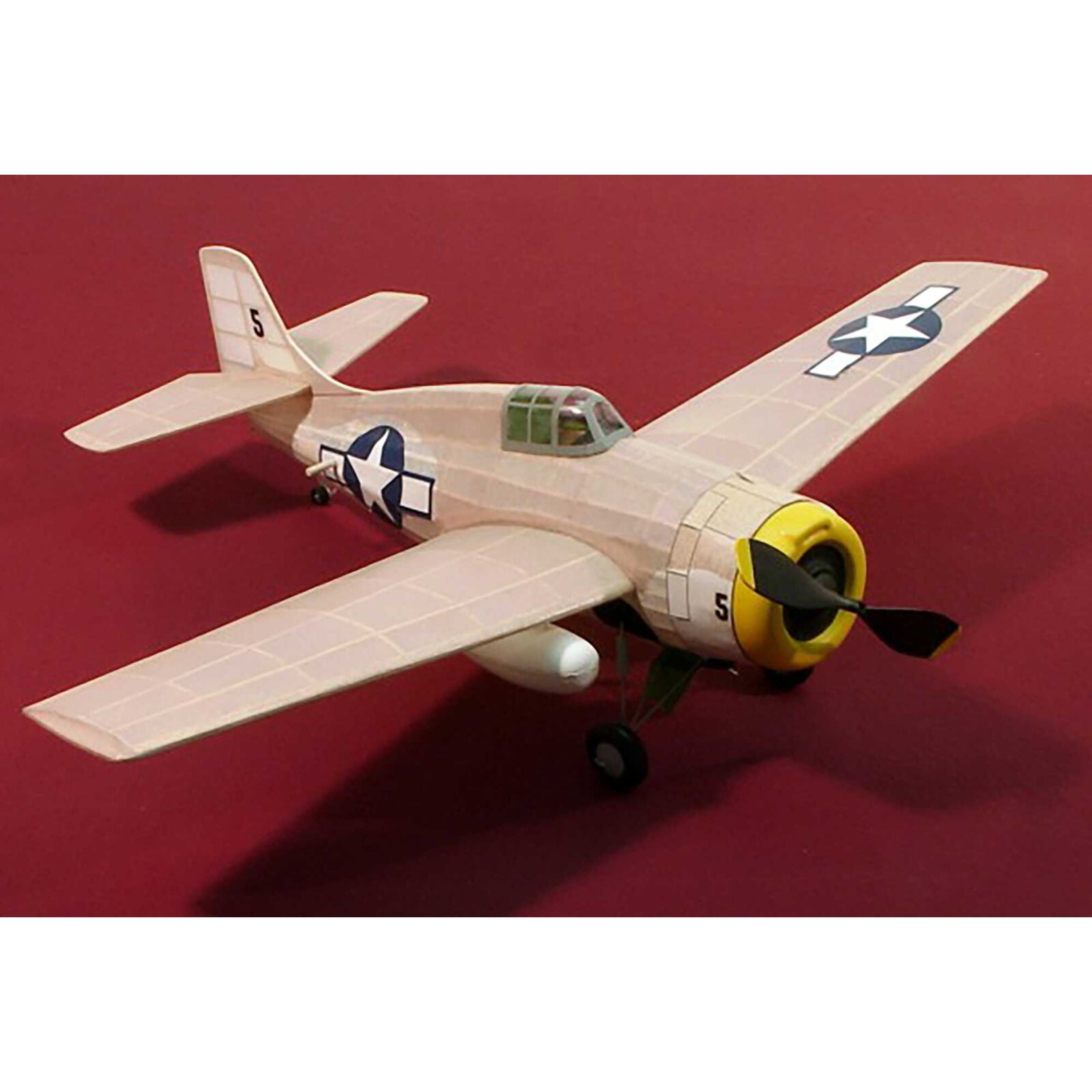 DUMAS 207 F-4F Wildcat Rubber Powered Kit, 17.5"