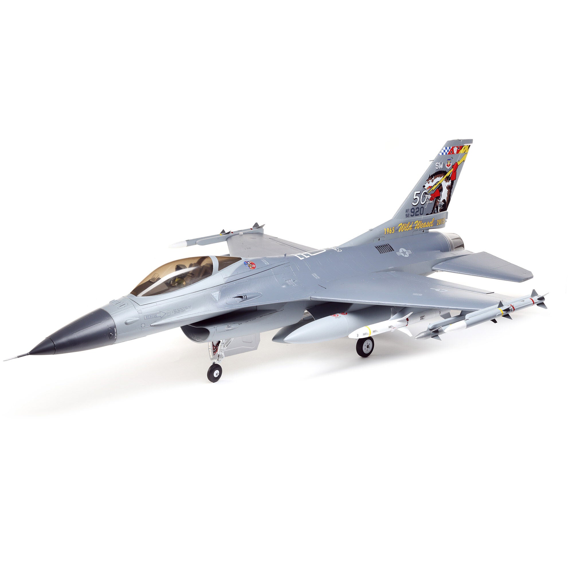 EFLITE EFL87850 F-16 Falcon 80mm EDF Jet Smart BNF Basic with SAFE Select, 1000mm