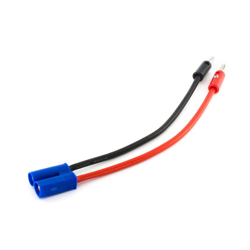 EFLITE EFLAEC512 Charge Lead: EC5 Device with 6" Wire & Jacks, 12 AWG
